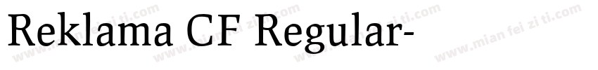 Reklama CF Regular字体转换